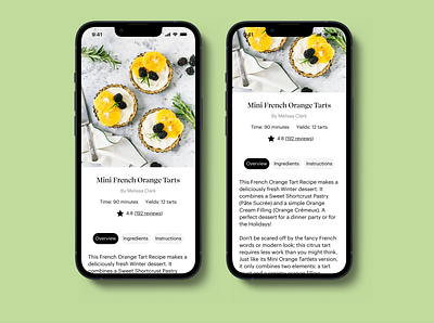 Daily UI 040 - Recipe design ui ux