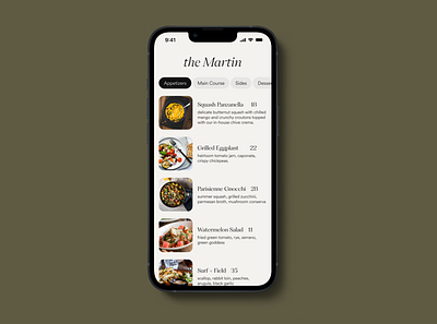 Daily UI 043 - Food Menu design ui ux