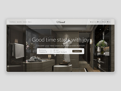 Concept #1 | Marriott hotel branding design figma hotel marriott redesign ui ux web web design