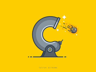 C ~ "Cannon" 36 days of type alphabet c cannon flat illustration india type typography vector weapon yatish asthana