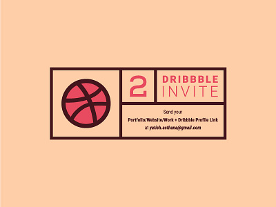 Invites Giveaway dribbble giveaway invitation invite vector