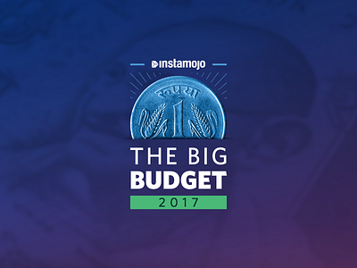 "The Big Budget 2017" Logo budget business coin icon india instamojo logo money monogram rupee vector yatish asthana