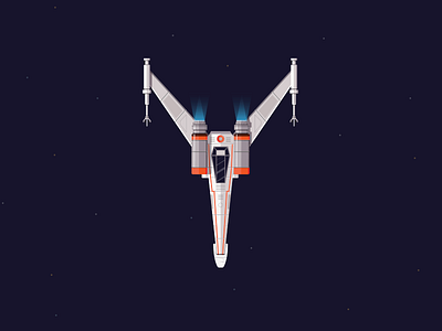 Y~ (Day 25/36) 36 days of type alphabet galaxy illustration india space spaceship star trek starfighter x wing y yatish asthana