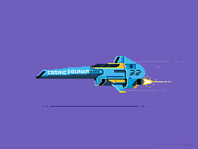 Cosmic Dolphin F-Zero 8-bit cosmic dolphin f zero game art illustration nintendo pixel art pixel dailies racing space videogame yatish asthana