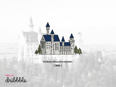 First Dribbble shot! animation bavaria debut dribbble first gif illustration invite shot