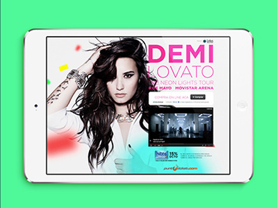 Demi Lovato — Chile 2014 chile demi lovato design diseño graphic design hellopin show the neon lights tour tour