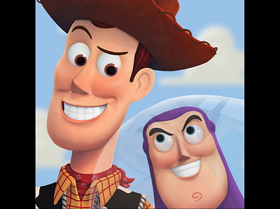 Toy Story Fan Art animation buzz lightyear characterconcept characterdesign digital illustration digitalpainting disney fanart illustration woody