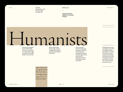 Humanist - Type series design graphic design type type design