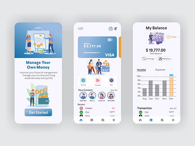 E-Wallet App template earning