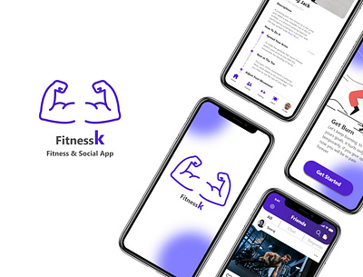 Fitnessk UI/UX case study fitness&social App casestudy figma fitness social ui userexperiance ux xd