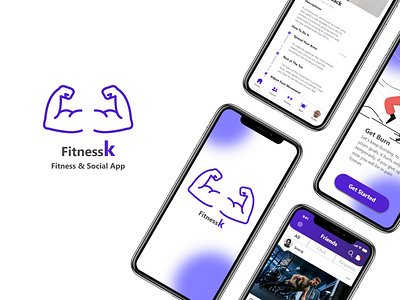 Fitnessk UI/UX case study fitness&social App casestudy figma fitness social ui userexperiance ux xd