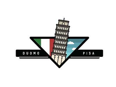 Duomo di Pisa design illustrator logo pisa