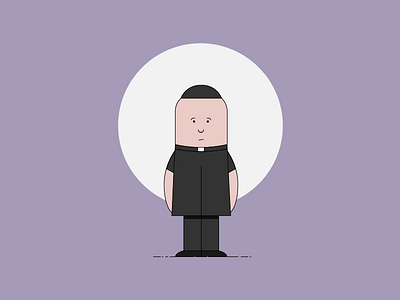 Priest 2d christianism debut illustrator minimalist priest religious