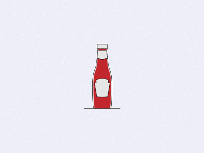 Heinz Ketchup condiment illustrator ketchup minimalist