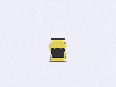 Maille Mustard condiment illustrator maille minimalist mustard