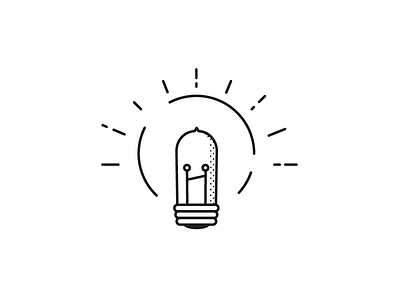 Icons for motion - Light bulb icon illustration light motion