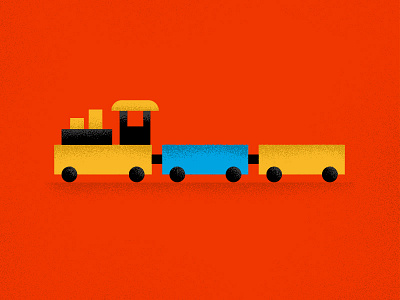 Wood Toys color illustration kids ndc noise texture toys train wood