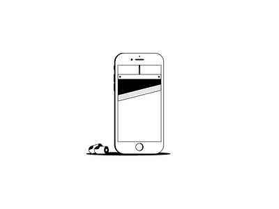 Cutphone black guillotine illustrator iphone white