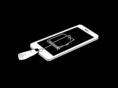 Iphone Trap adobe black illustration illustrator iphone trap white