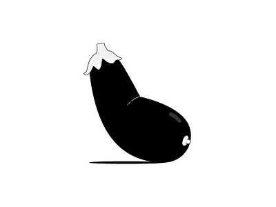 Boobergine black boobs illustrator white