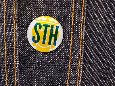 STH pin buttons denim dribbble meetup pins stockholm wip