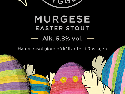 Lidbhy Gård Easter Stout beer design easter label lidbhy gård packaging