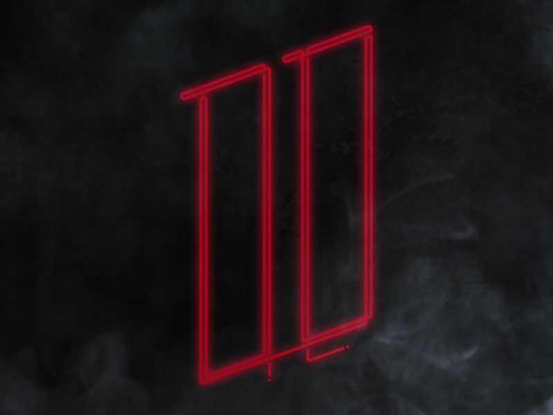 Eleven design vector illustration typography numbers logo signal noise stranger things eleven 11
