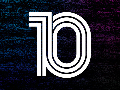 10 year anniversary logo 10 branding design illustration logo number numbers pigeon skateboard ten type typography vector