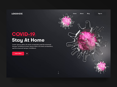 Coronavirus Landing page - Health landing page 3d animation after effect after effects animation animation design app animation app interaction app interface app motion clean clean ui coronavirus design interaction landing page landing page ui logo motion website website design websites