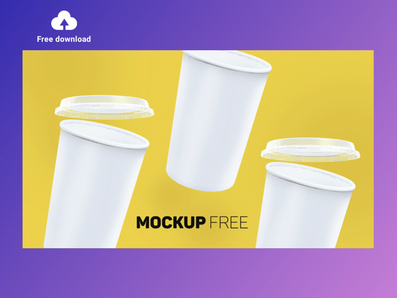 Free Mockup Banana cup free mockup