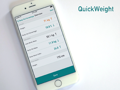 QuickWeight - Quickest Weight Entry for Apple Health app apple bmi din health healthkit ios ios9 quickweight ui weight