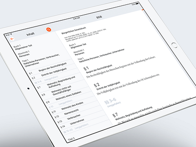 LX Gesetze on iPad