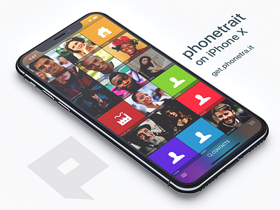 phonetrait on iPhone X address book app contact contacts favorites ios ios 11 ios11 iphone x iphonex launcher phonetrait