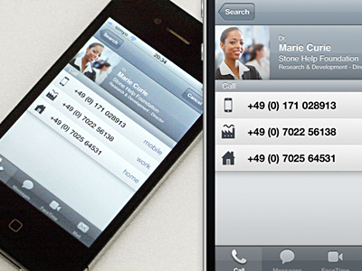phonetrait - contact view app app store contactview glyphish ios ios5 iphone phonetrait ui user interface