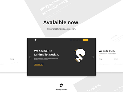 Minimalist Landing Page Design figma graphic design landing page ui web design