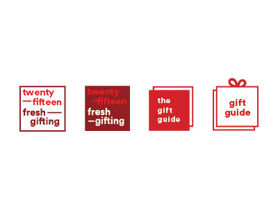Gift Guide identity design identity logo process work
