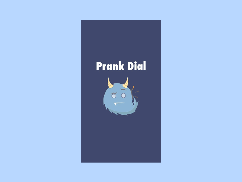 Prank Dial Tutorial animation app cards flat how it works material principle redesign skip tutorial