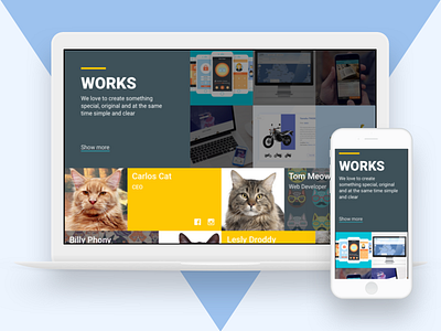 Catsign Studio about us adaptive blog colors menu mobile our team portfolio site tile web works