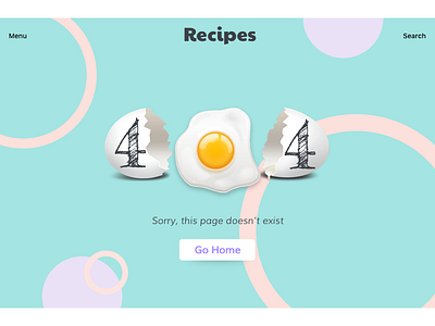 404 page - DailyUI #008 404 dailyui error food page recipe ui web