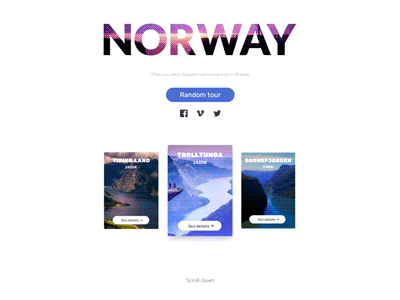 Norway - Landing appearance cards concept idea landing loading logo norway particles web