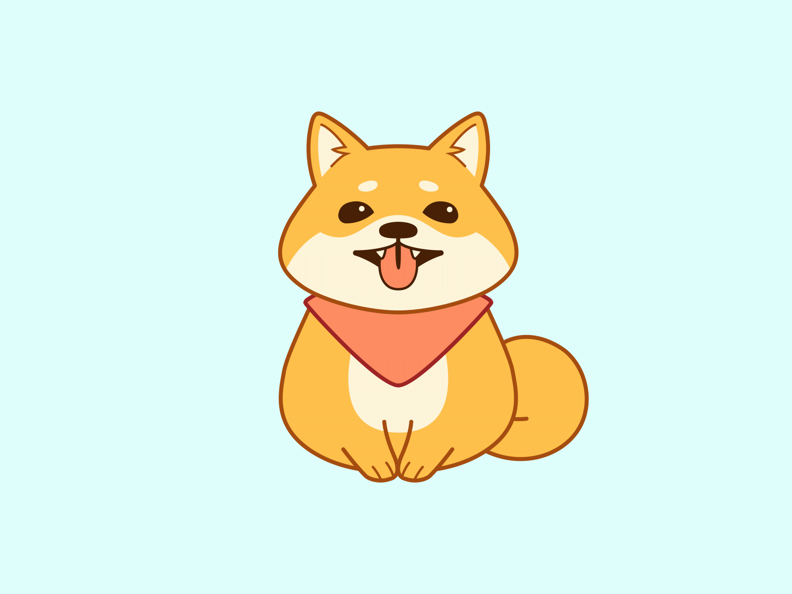 Happy Shiba Inu animated animation dog happy motion pet puppy shiba shiba inu smiling sticker tail