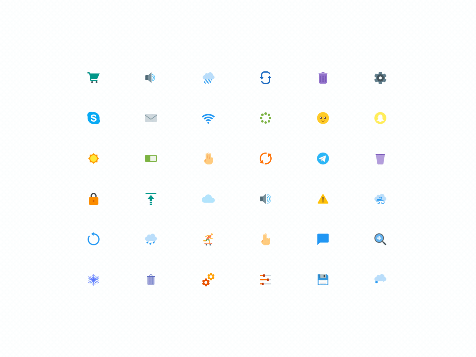 Flat Color Animated Icons animated animation animations icon iconography icons microinteraction mograph motion set ui vector