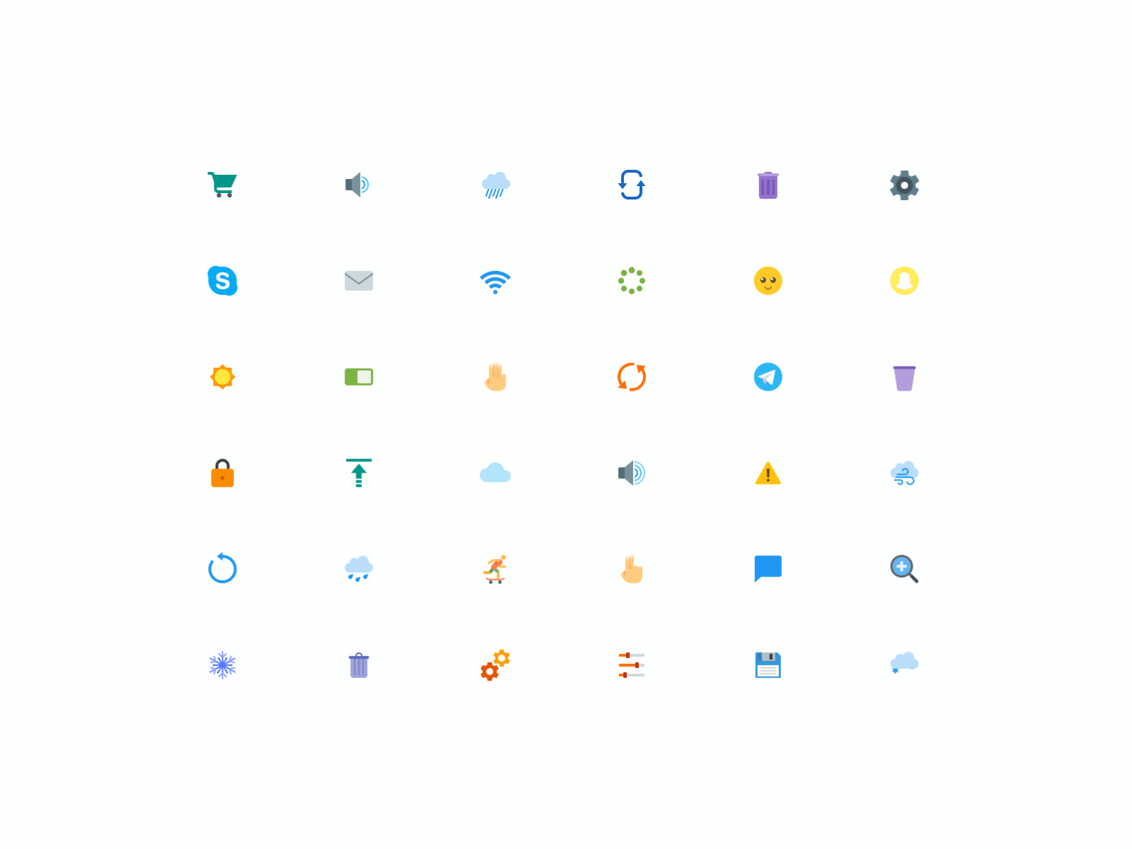 Flat Color Animated Icons