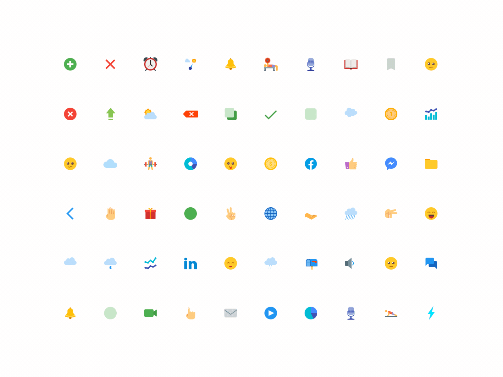 60 Flat Color Animated Icons animated animation design flat icon iconography icons microinteraction mograph motion set ui