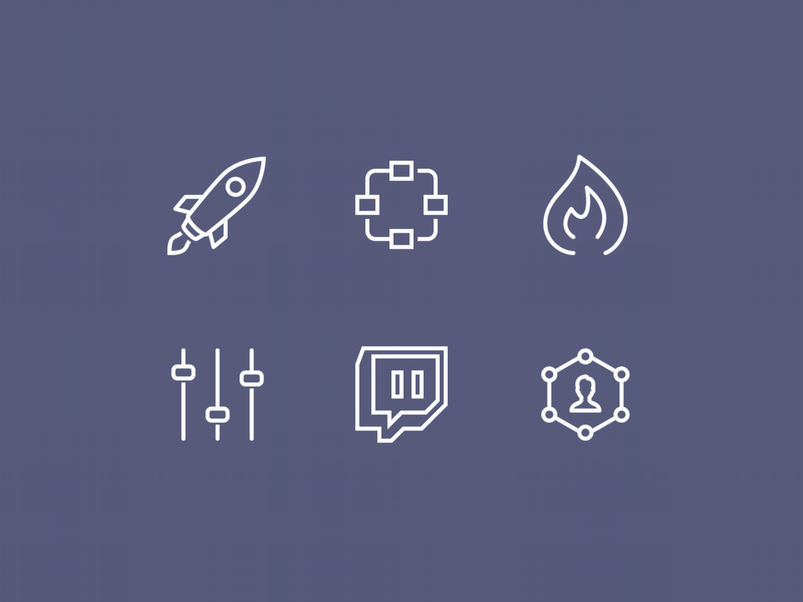 iOS Outline Animated Icons animated animation fire free icon icons lottie motion rocket set spaceship twitch