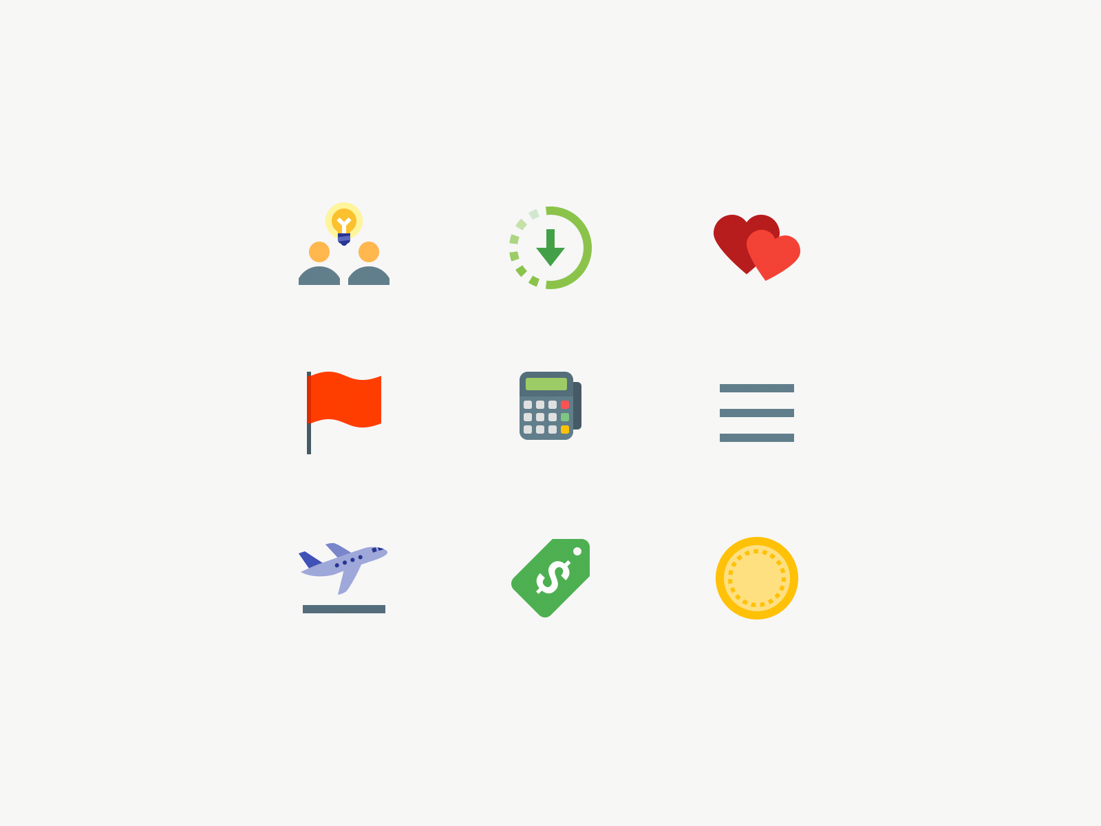 Animated Icons airplane animated animation flag heart icon icons lottie menu microinteraction motion tag