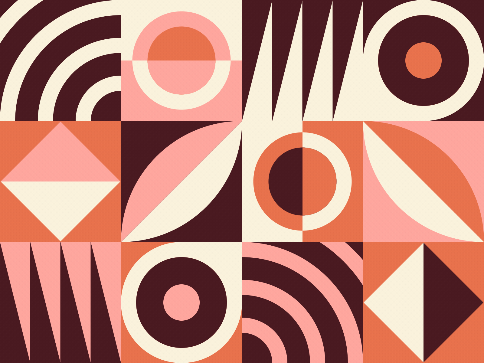 Retro shapes and colors
