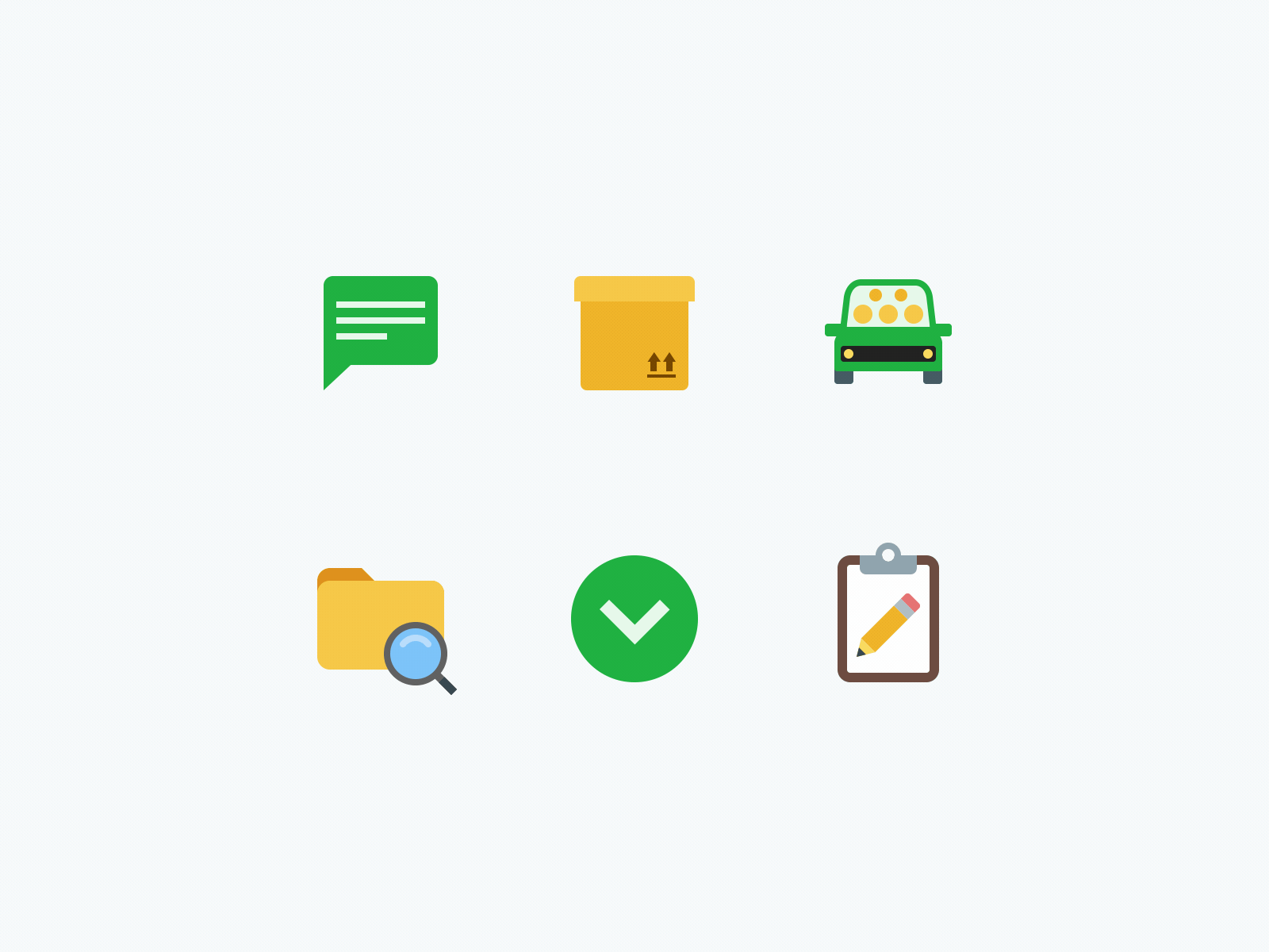 Animated Micro Interactions animated animation arrow box car comment folder icons iconset motion product task