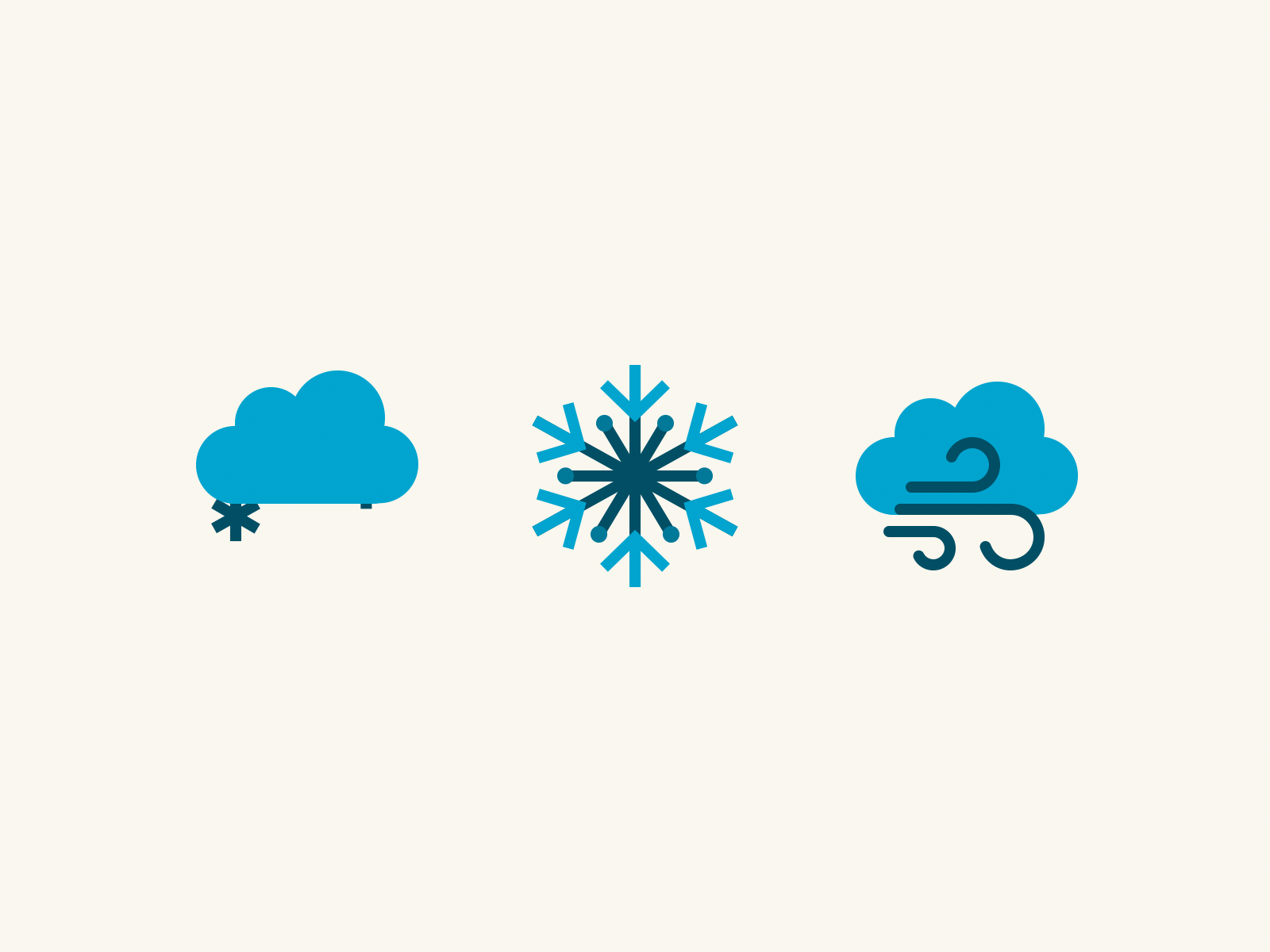 Winter Weather animated animation icon icons microinteraction motion set snow snowflake weather wind winter