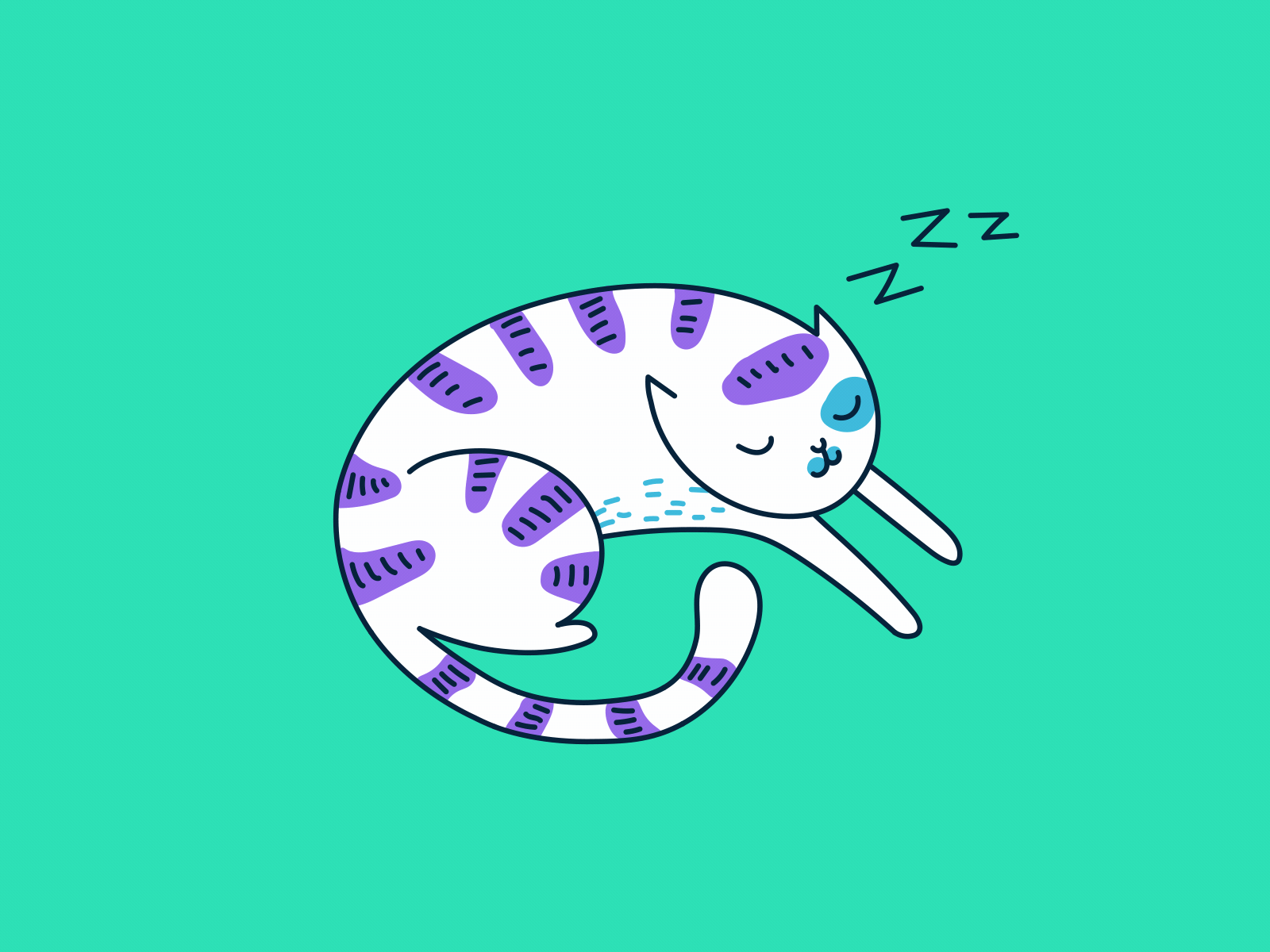 Sleeping Cat animated animation cat cute illustration kitten kitty motion nap pussy sleep sleepy